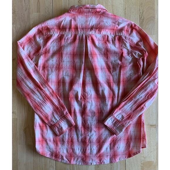 Woolrich Women’s Coral Cream Plaid LS Shirt - Picture 3 of 11